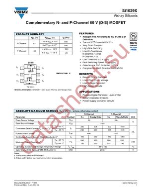 SI1029X-T1-GE3 datasheet  