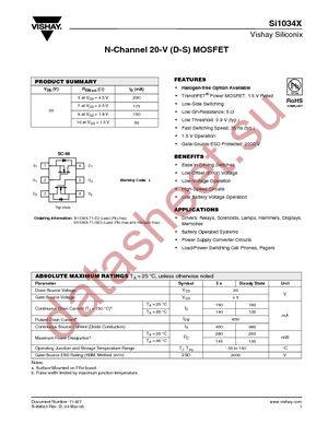 SI1034X-T1-GE3 datasheet  
