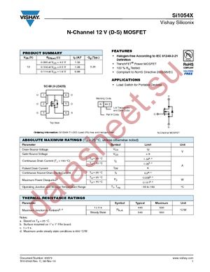 SI1054X-T1-GE3 datasheet  