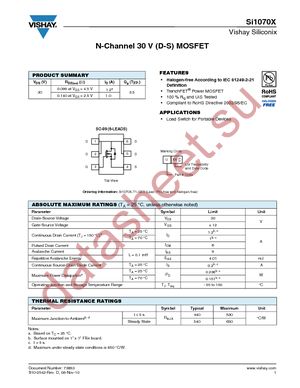 SI1070X-T1-GE3 datasheet  