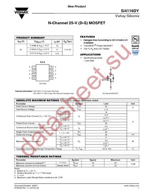 SI4116DY-T1-GE3 datasheet  