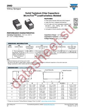 298D225X06R3K2T datasheet  