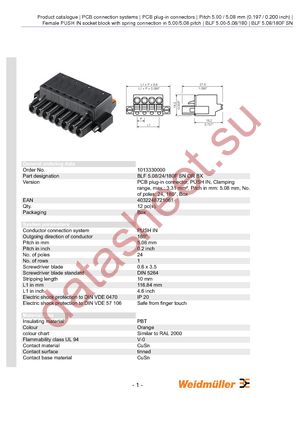 1013330000 datasheet  