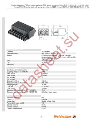 1013850000 datasheet  