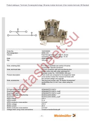 1022300000 datasheet  