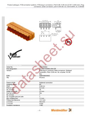 1511760000 datasheet  