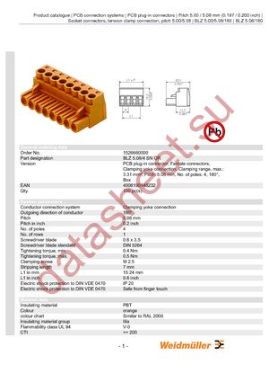 1526660000 datasheet  