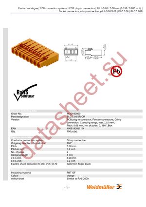 1610490000 datasheet  