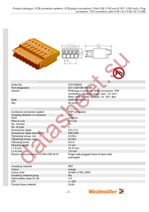 1611790000 datasheet  