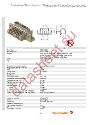 1612050000 datasheet  