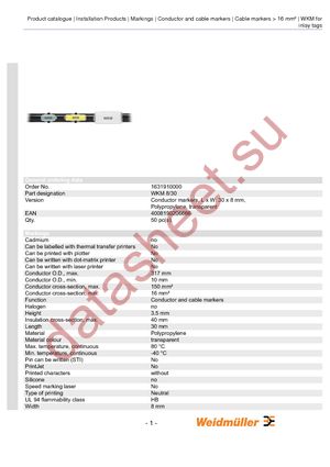 1631910000 datasheet  