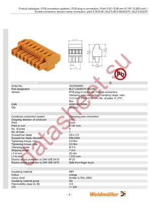 1637650000 datasheet  