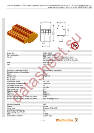 1638610000 datasheet  