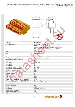 1639710000 datasheet  