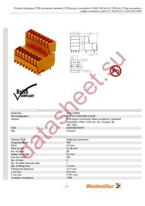 1641170000 datasheet  