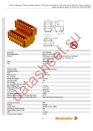 1641290000 datasheet  