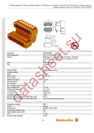 1642420000 datasheet  