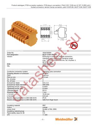 1644750000 datasheet  