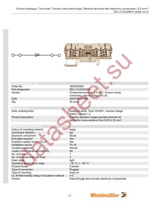 1650350000 datasheet  