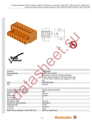 1707650000 datasheet  