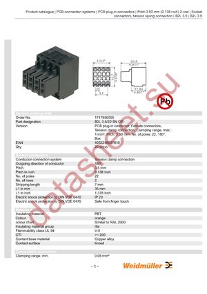 1747850000 datasheet  