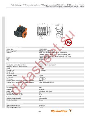 1748340000 datasheet  