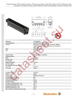 1776402001 datasheet  