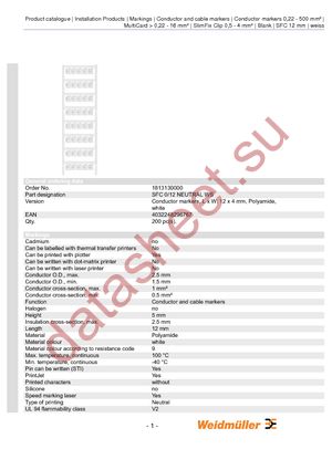 1813130000 datasheet  