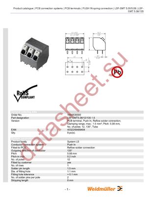 1884830000 datasheet  