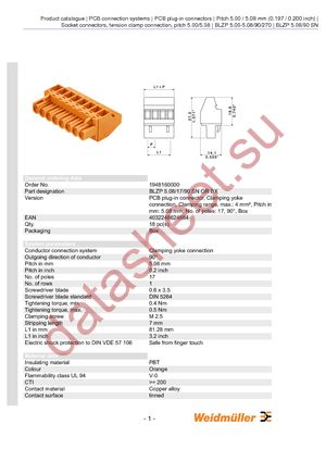 1948160000 datasheet  