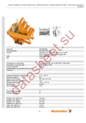 8012960000 datasheet  