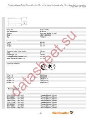 9004150000 datasheet  