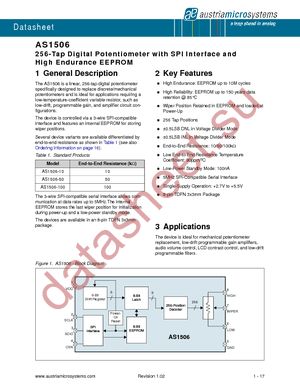 AS1506-BTDT-50 datasheet  